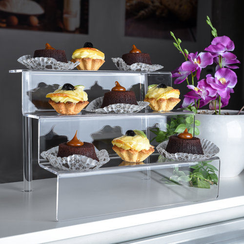 Sorbus Acrylic Riser Display Shelf 2Set Wayfair